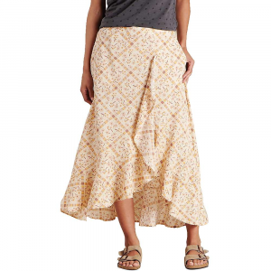 Toad & Co Women's Manzana Ruffle Maxi Skirt - Large - Salt Quilt Print