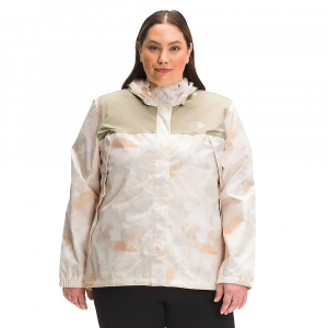 The North Face Women's Printed Plus Antora Jacket - 1X - Gravel / Apricot Ice Canyon Camo Print
