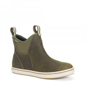 XTRATUF Men's Leather Ankle Deck Boot - 8 - Olive