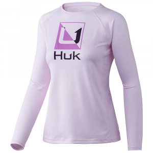 Huk Women's Huk Reflection Pursuit LS Top - Large - Barely Pink