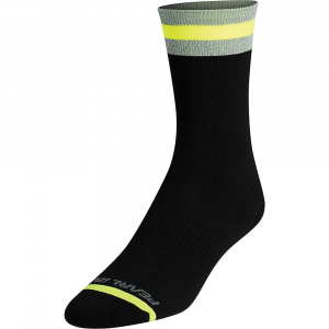 Pearl Izumi Flash Reflective Sock - Large - Black / Screaming Yellow