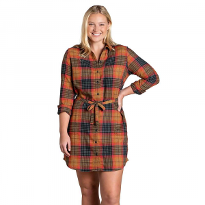 Toad & Co Women's Re-Form Flannel Shirtdress - Large - Cedar Ombre