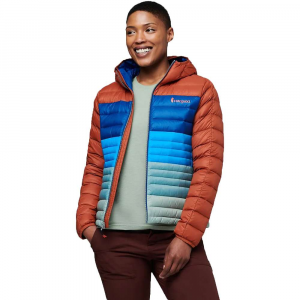 Cotopaxi Women's Fuego Down Hooded Colorblock Jacket - XL - Spice / Pacific