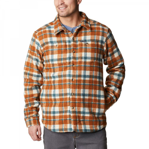 Columbia Men's Windward Rugged Shirt Jacket - Large - Warm Copper Stair Step Check