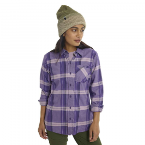 Burton Women's Favorite Flannel LS Shirt - Small - Elderberry Sparse Plaid