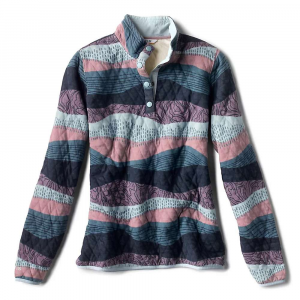 Orvis Women's Outdoor Quilted Snap Printed Sweatshirt - Large - Purple Earth