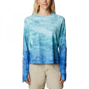 Columbia Women's Super Tidal Tee Vent LS Shirt - Medium - Gulf Stream Camo Gradient