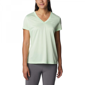 Columbia Women's Hike SS V Neck Top - Small - Key West / Heather