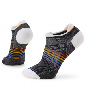 Smartwool Run Zero Cushion Pride Rainbow Low Ankle Sock - XL - Black