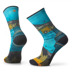Smartwool Men's Hike Light Cushion Great Excursion Printed Crew Sock - Large - Multi Color