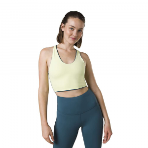 Prana Women's Momento Crop Top - Large - Bluefin / Lime Squeeze