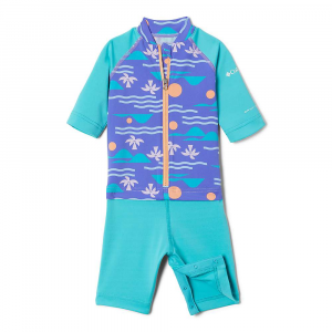 Columbia Toddlers' Sandy Shores Sunguard Suit - 4T - Paisley Purple Seaside / Geyser