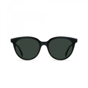 Raen Lily Polarized Sunglasses - 54 - Crystal Black / Green Polarized