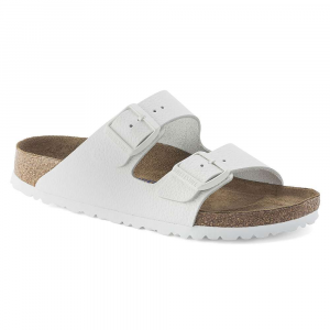 Birkenstock Women's Arizona Soft Footbed Sandal - 40 - White / Leather