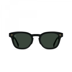 Raen Squire Polarized Sunglasses - 49 - Recycled Black / Green Polarized