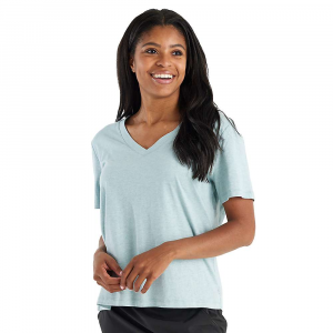 Free Fly Women's Bamboo Heritage V Neck Tee - Small - Heather Ocean Mist