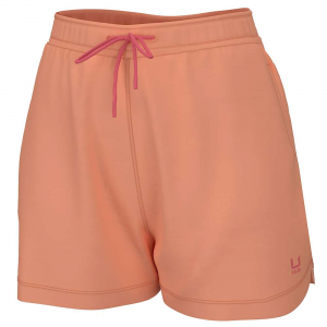 Huk Women's Pursuit Volley 3.5 Inch Short - Large - Coral Reef