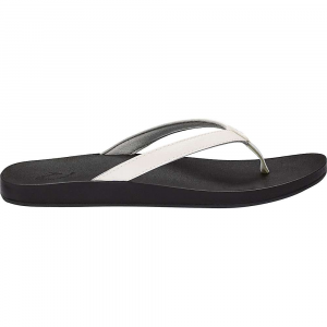 OluKai Women's Pauwe Sandal - 6 - White / Black