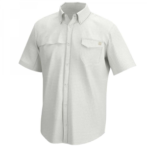 Huk Men's Tide Point Break LS Minicheck Shirt - XL - White
