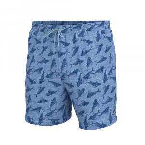 Huk Men's Volley Rooster Wake 5.5 Inch Short - Large - Wedgewood