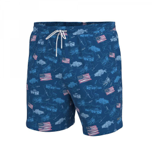Huk Men's Pursuit Volley Fish And Flags 5.5 Inch Short - XL - Set Sail