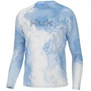 Huk Men's Pursuit Brackish Rock Top - XL - Azure Blue