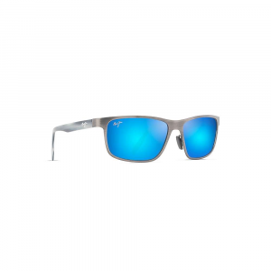 Maui Jim Anemone Polarized Sunglasses - One Size - Brushed Dark Gunmetal / Blue Hawaii