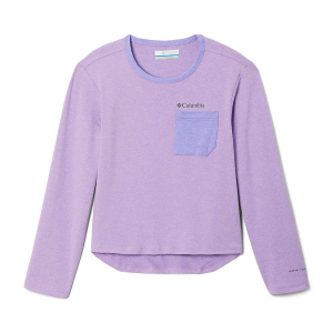 Columbia Girls' Tech Trail LS Shirt - XL - Gumdrop / Paisley Purple