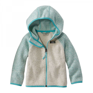 L.L.Bean Toddlers' Color Block Full Zip Fleece Sweater - 4T - Light Mint / Sailcloth
