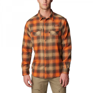 Columbia Men's Roughtail Stretch Flannel LS Shirt - XL - Cordovan Buck Plaid