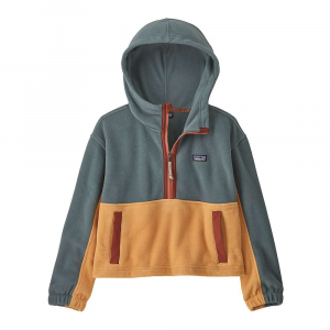 Patagonia Kids' Microdini Cropped Hoody Pullover - XL - Nouveau Green
