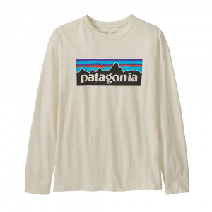 Patagonia Kids' Regenerative Organic Certified Cotton P-6 LS T-Shirt - Medium - New Navy