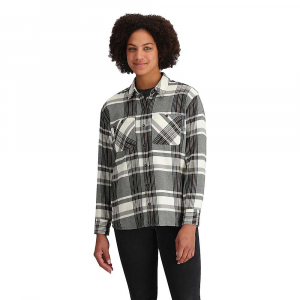 Outdoor Research Women's Feedback Flannel Twill Shirt - Large - Bronze Plaid