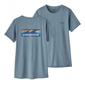 Patagonia Women's Capilene Cool Daily Graphic Shirt - Water - XL - Boardshort Logo  Light Plume Grey X-Dye