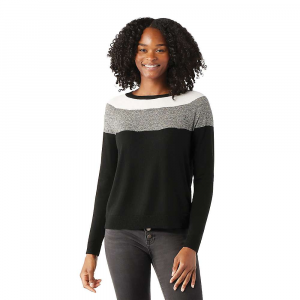Smartwool Women's Edgewood Colorblock Crew Sweater - Medium - Black