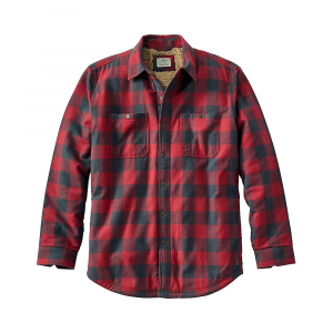 L.L.Bean Men's Sherpa Lined Scotch Plaid LS Shirt - XL Regular - Vintage Red Rob Roy