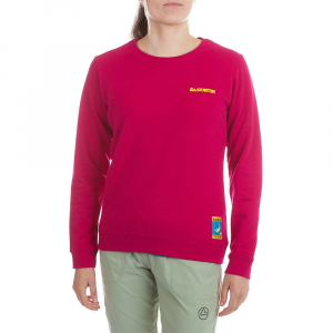 La Sportiva Women's Climbing On The Moon Sweatshirt - Small - Fucsia / Giallo