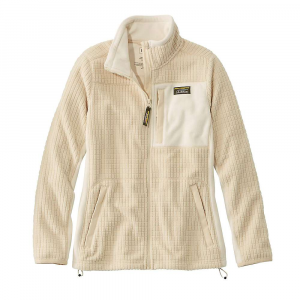 L.L.Bean Women's Windproof Grid Fleece Jacket - XL Regular - Natural / Bone