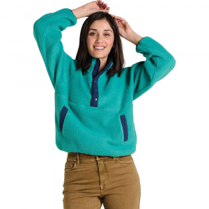 Toad & Co Women's Campo Fleece Pullover - Large - Cyan