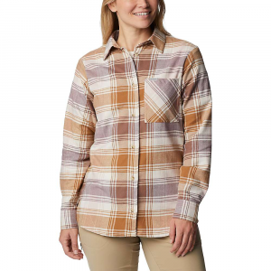 Columbia Women's Calico Basin Flannel LS Shirt - Medium - Dusty Pink Dimensional Buffalo
