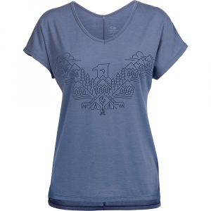 Icebreaker Womens Aria SS V Neck Wing Top