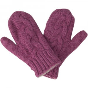 Laundromat Womens Twisted Fleece Lined Mittens