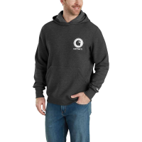 Carhartt Men's Force Delmont Pullover Hooded Sweatshirt - 3XL - Black Heather