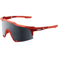 100% Speedcraft Sunglasses - One Size - Soft Tact Coral/Black Mirror Lens