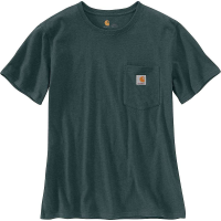 Carhartt Women's WK87 Workwear Pocket SS T-Shirt - 1X - Fog Green Heather