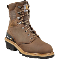 Carhartt Men's Woodworks 8 Inch Waterproof Climbing Boot - Composite T - 9.5 - Crazy Horse Brown Oil Tanned