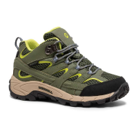 Merrell Youth Moab 2 Mid Waterproof Boot - 1.5 - Green / Lime