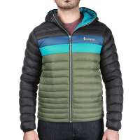 Cotopaxi Men's Fuego Down Hooded Jacket - Large - Black / Spruce