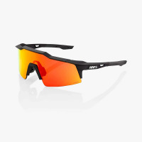 100% Speedcraft SL Sunglasses - One Size - Soft Tact Black/HiPER Red Multilayer Mirror Lens