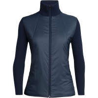 Icebreaker Women's Lumista Hybrid Sweater Jacket - XL - Midnight Navy